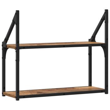 Wandregal Wandhalterung Altholz 60 x 21 x 51 cm Holzwerkstoff