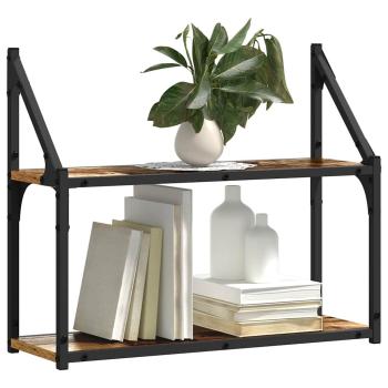 Wandregal Wandhalterung Altholz 60 x 21 x 51 cm Holzwerkstoff