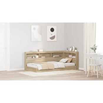 Bücherregal-Bett Sonoma-Eiche 75 x 190 cm Holzwerkstoff