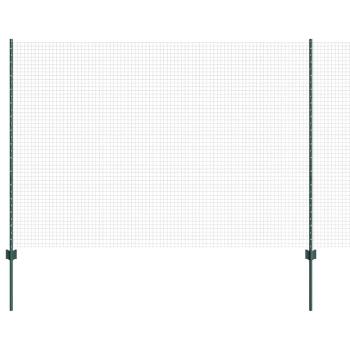Geschweißter Drahtzaun mit Pfosten 25 x 1,5 m Verzinkter Stahl