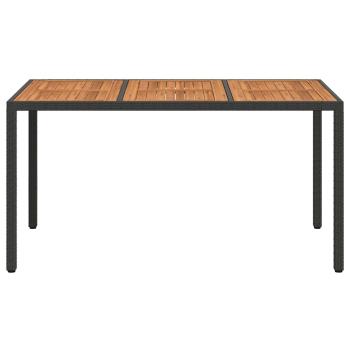 Gartentisch Schwarz 150 x 90 x 75 cm Poly-Rattan