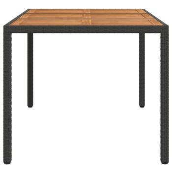 Gartentisch Schwarz 150 x 90 x 75 cm Poly-Rattan