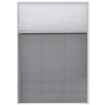 Plisse Insektenschutzfenster mit Jalousie Aluminium 160×80 cm