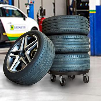 ARDEBO.de - Pflanzenroller 40 cm Durchmesser Schwarz 275 kg