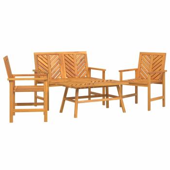 Garten-Lounge-Set 4 stk. Braun Massivholz Akazie