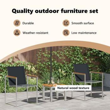 Garten Essgruppe 3 Stk. Braun und Schwarz