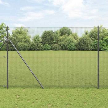 ARDEBO.de - Geschweißter Drahtzaun, bodenverankert 10 x 1,5 m Grau Netz