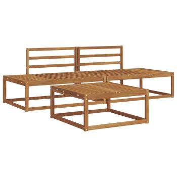 Outdoor-Sofagarnitur Massivholz Akazie Natur