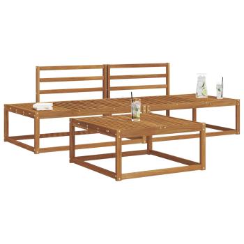 Outdoor-Sofagarnitur Massivholz Akazie Natur