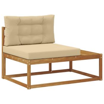 Outdoor-Sofagarnitur Massives Akazienholz und Polyester