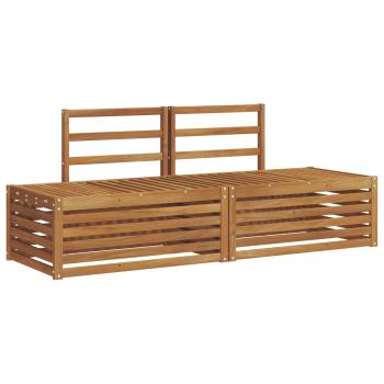 Outdoor-Sofagarnitur 2 Stück Natur 182,5 x 63 x 73 cm