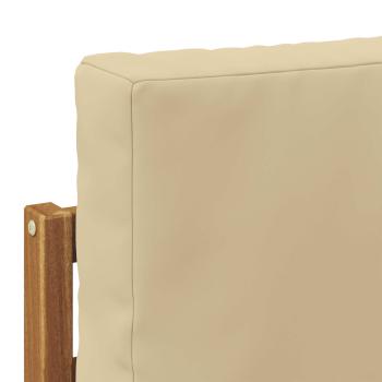 Outdoor-Sofagarnitur mit Kissen 2 Stück Natur und Beige