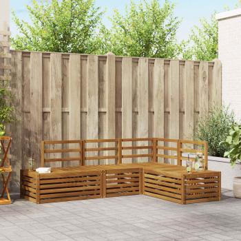 ARDEBO.de - Outdoor-Sofagarnitur 4 Stück Natur Massivholz Akazie