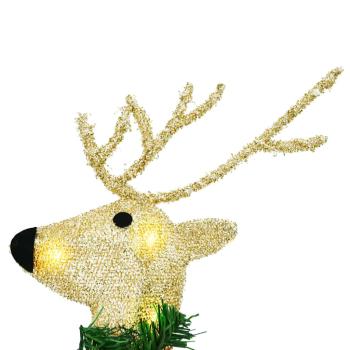 LED Rentiere 5 Stk. Gold 43 x 18 x 66 cm Stoff LEDs