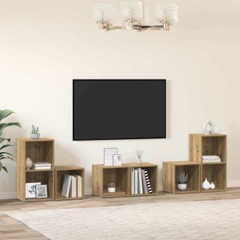 ARDEBO.de - TV-Schrankset 6 stk. Artisan-Eiche Holzwerkstoff