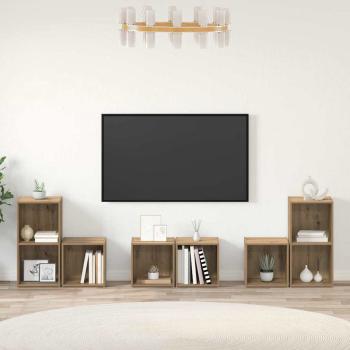 TV-Schrankset 6 stk. Artisan-Eiche Holzwerkstoff