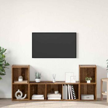 ARDEBO.de - TV-Schrankset 3 Stk. Braun Holzwerkstoff