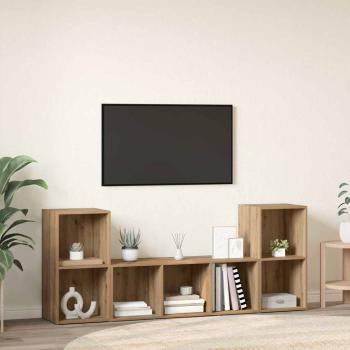 TV-Schrankset 3 stk. Braun Holzwerkstoff