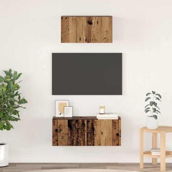 ARDEBO.de - TV-Schrankset 2 stk. Altholz Holzwerkstoff