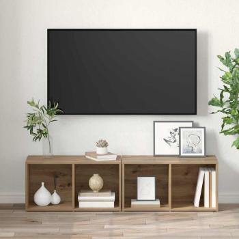 TV-Schrankset 2 stk. Artisan-Eiche Holzwerkstoff