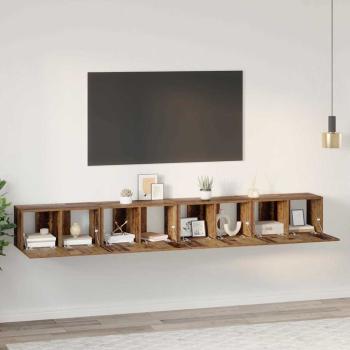 ARDEBO.de - TV-Schrankset 4 Stk. Altholz Holzwerkstoff
