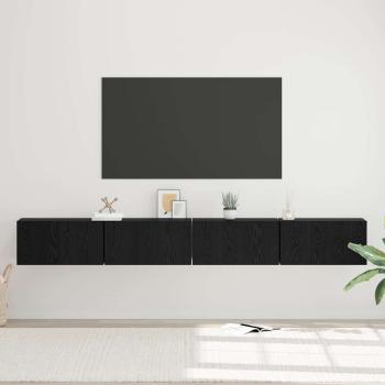 TV-Schrankset 4 Stk. Schwarz Eichen-Optik Holzwerkstoff
