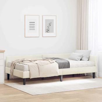 ARDEBO.de - Eckbettgestell mit Matratze Sonstiges 2 Stk. Creme Samt