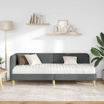Eckbettgestell Dunkelgrau 80 x 200 cm Stoff