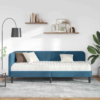 Eckbettgestell Blau 80 x 200 cm Samt