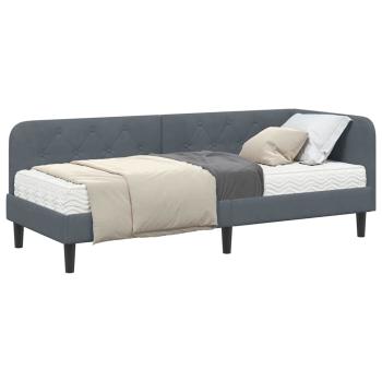 Eckbettgestell Dunkelgrau 80 x 200 cm Samt