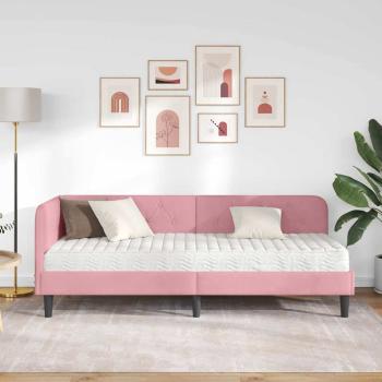Eckbettgestell Rosa 80 x 200 cm Samt