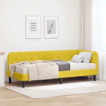 ARDEBO.de - Eckbettgestell Gelb 80 x 200 cm Samt