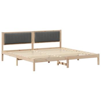 Bettrahmen Dunkelgrau 200 x 200 cm Massives Kiefernholz