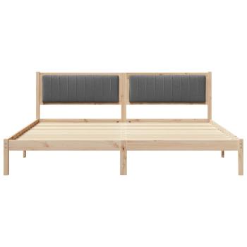 Bettrahmen Dunkelgrau 200 x 200 cm Massives Kiefernholz