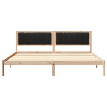 Bettrahmen Schwarz 200 x 200 cm Massives Kiefernholz