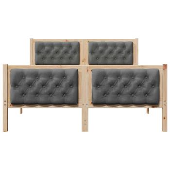 Bettrahmen Dunkelgrau 150 x 200 cm Massives Kiefernholz