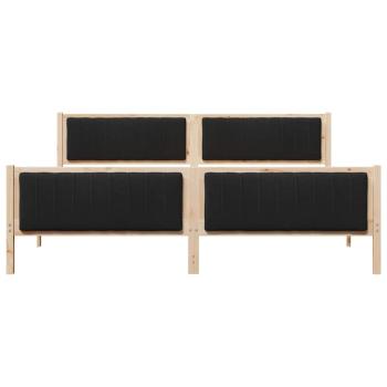 Bettgestell Braun und Schwarz 200 x 200 cm Massivholz Kiefer