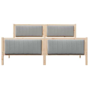 Bettgestell Braun und Hellgrau 180 x 200 cm Massivholz Kiefer