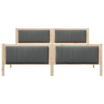 Bettgestell Braun und Dunkelgrau 180 x 200 cm Massivholz Kiefer