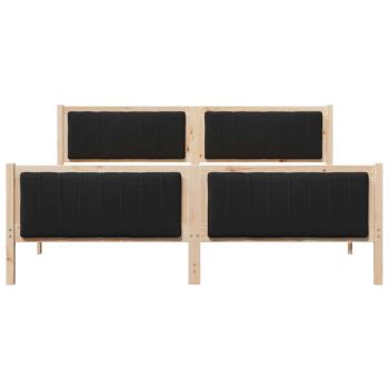 Bettgestell Braun und Schwarz 180 x 200 cm Massivholz Kiefer