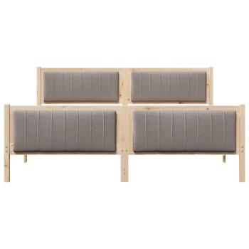 Bettgestell Braun und Taupe 180 x 200 cm Massivholz Kiefer