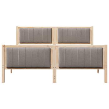 Bettgestell Braun und Taupe 160 x 200 cm Massivholz Kiefer