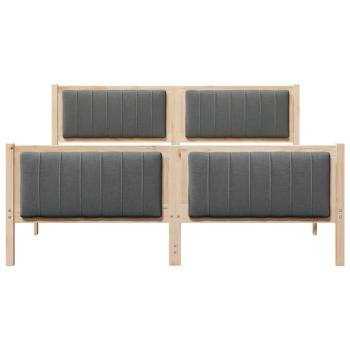 Bettgestell Braun und Dunkelgrau 150 x 200 cm Massivholz Kiefer