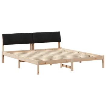 Bettgestell Braun und Schwarz 200 x 200 cm Massivholz Kiefer
