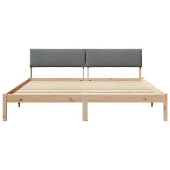 Bettgestell Braun und Dunkelgrau 180 x 200 cm Massivholz Kiefer