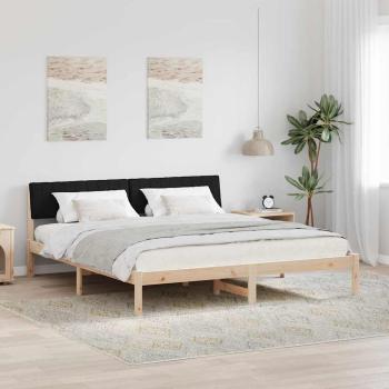 ARDEBO.de - Bettgestell Braun und Schwarz 180 x 200 cm Massivholz Kiefer