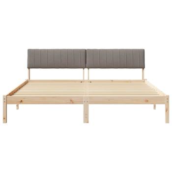 Bettgestell Braun und Taupe 180 x 200 cm Massivholz Kiefer