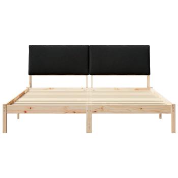 Bettgestell Braun und Schwarz 200 x 200 cm Massivholz Kiefer