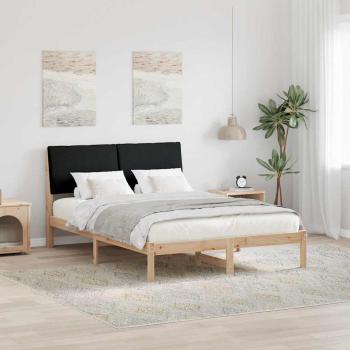ARDEBO.de - Bettgestell Braun und Schwarz 160 x 200 cm Massivholz Kiefer