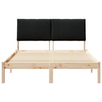 Bettgestell Braun und Schwarz 160 x 200 cm Massivholz Kiefer